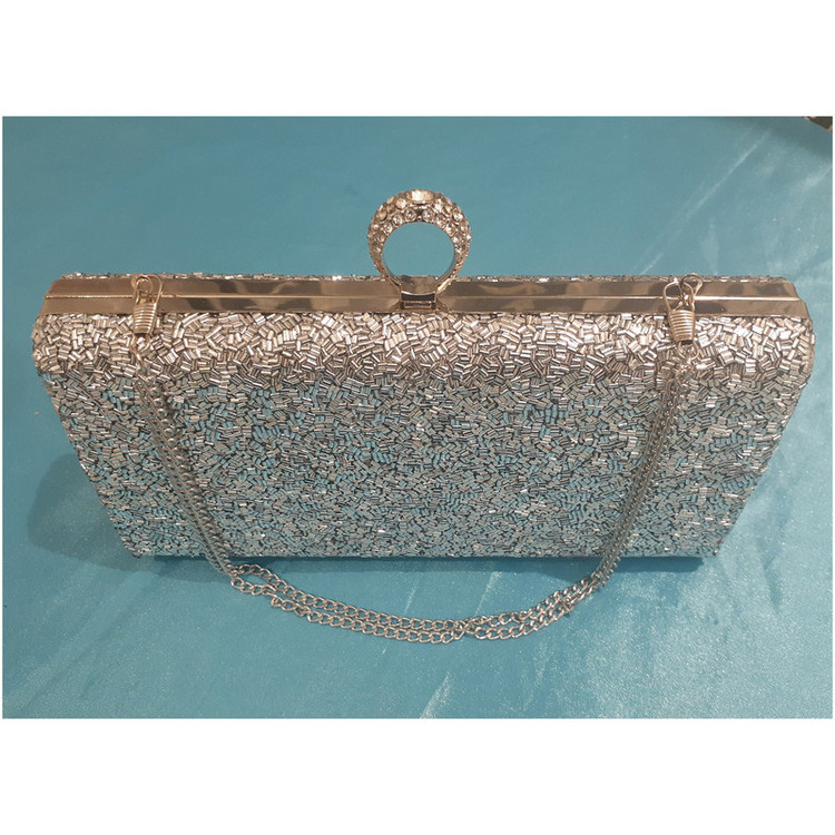 کیف مجلسی زنانه مدل کلاچ طرح منجوق