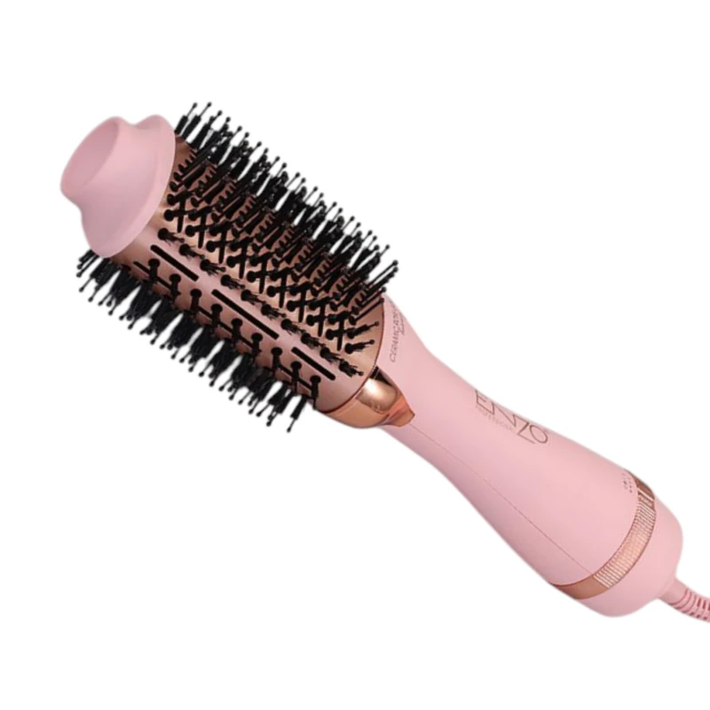 سشوار برس‌دار حالت‌دهنده انزو پروفیشینال مدل EN-6209 با توان 1500 وات، موتور DC سوپر سایلنت، برس گرد سرامیکی، تنظیم دما و سرعت دو حالته، باد سرد و گرم، حجم‌دهنده و کاهش وز مو