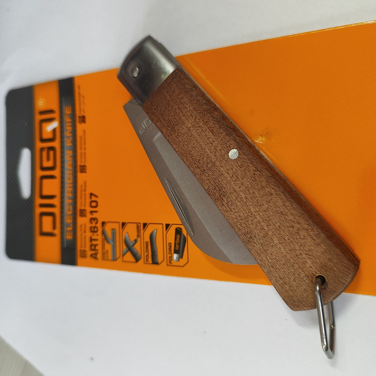 چاقو پیوند و چاقو کابل بر تاشو دینگشی مدل 63107 چاقو پیوند دینگی دسته چوبی مدل 63107