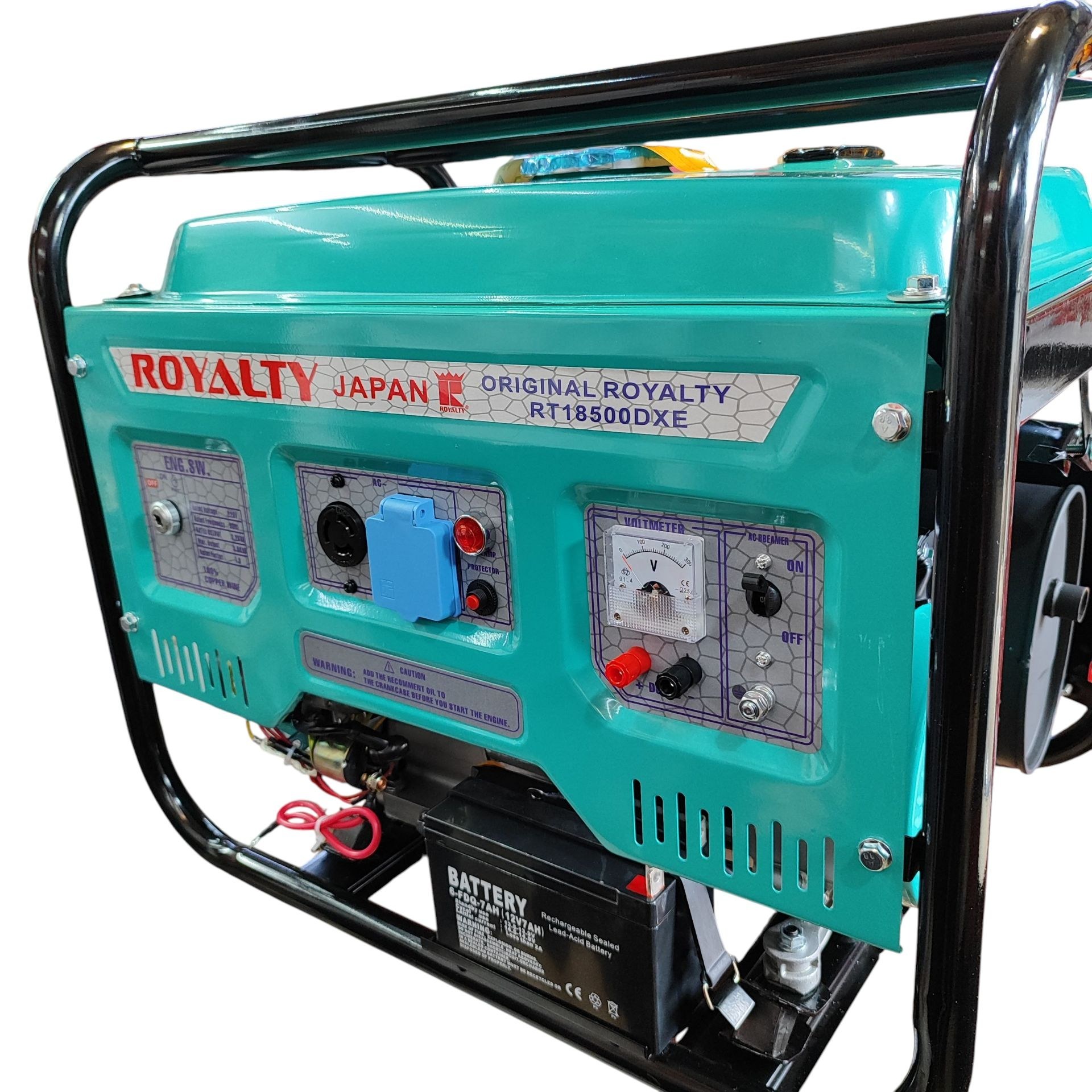 موتور برق 3/5 کیلو وات استارتی رویالیتی ژاپن مدل RT18500DXE موتور برق 3500 کیلووات سیم پیچی تمام مسی با لوازم پس کرایه