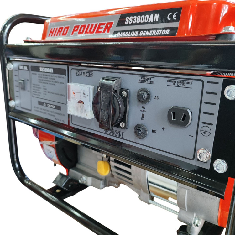 موتور برق 1/5 کیلو وات هیروپاور اصلی مدل SS3800AN بنزینی هندلی سیم پیچی تمام مسی با لوازم کامل (پس کرایه)