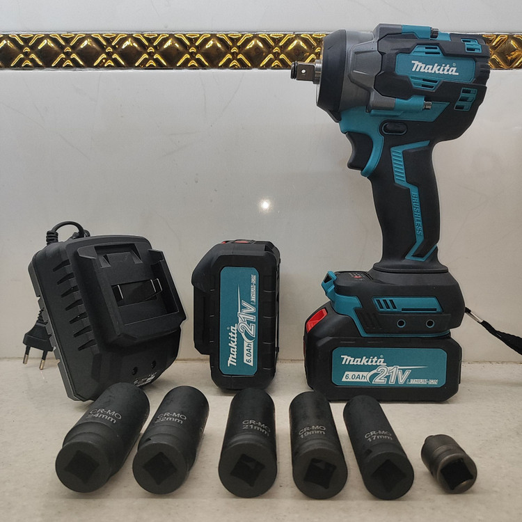 بکس شارژی حرفه ای ماکیتا 21 ولت دو باتری موتور براشلس ماکیتا مدل M21-1200N با لوازم کامل مطابق تصاویر