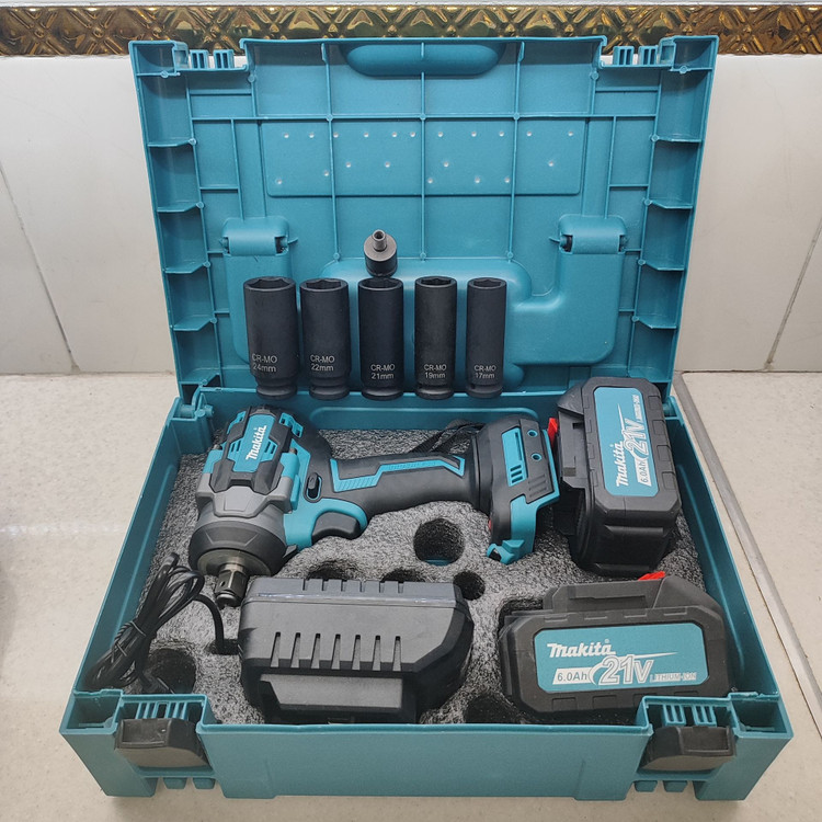 بکس شارژی حرفه ای ماکیتا 21 ولت دو باتری موتور براشلس ماکیتا مدل M21-1200N با لوازم کامل مطابق تصاویر
