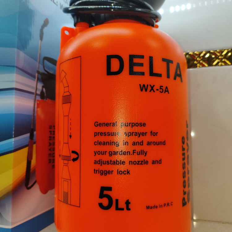 سمپاش دستی 5 لیتری دلتا WX-5A مدل DELTA (لانس استیل) سم پاش دستی 5 لیتری WX-5A DELTA به همراه لوازم جانبی کامل مطابق تصا