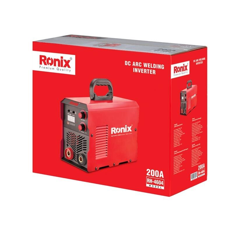 فروش ویژه اینورتر جوشکاری 200 آمپر رونیکس توربو فن پلاس مدل RH-4604 همراه لوازم کامل و کارت گارانتی شرکت 4604 رونیکس