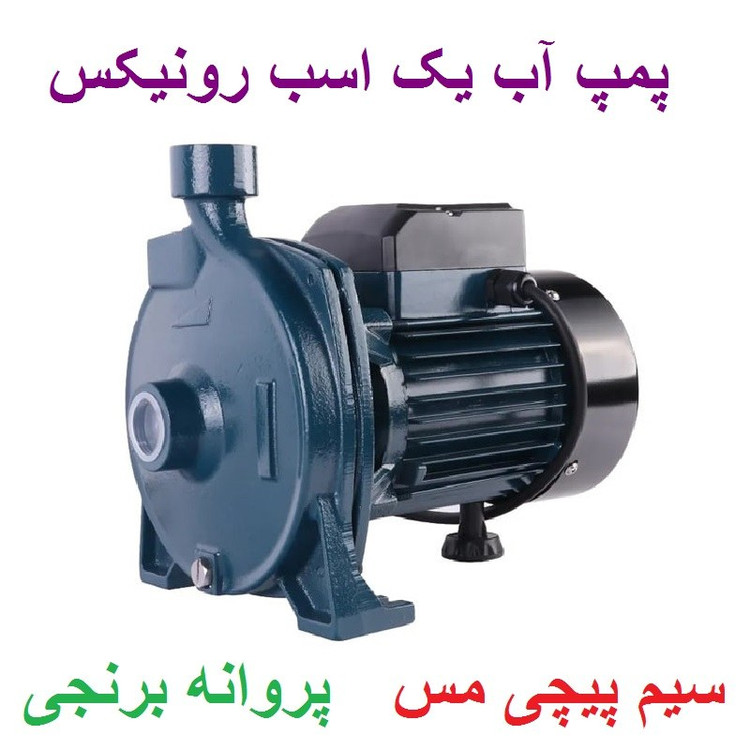پمپ آب بشقابی 1 اسب بخار رونیکس مدل RH-4021 سیم پیچی مس پروانه برنجی شفت استیل