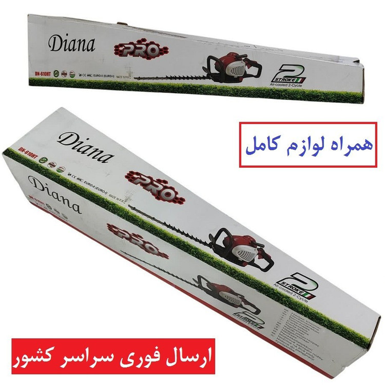 شمشاد زن دوطرفه حرفه ای دیانا بنزینی همراه لوازم و کیف برزنتی کاربراتور ژاپن با ارسال سراسر کشور شمشادزن دو طرفه دیانا