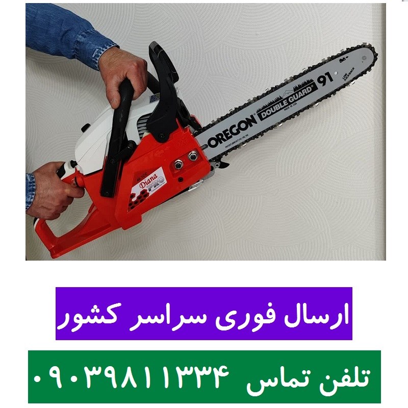 اره موتوری دیانا تیغه 35 کاربراتور اصل ژاپن تیغه و زنجیر اورگون امریکا همراه کیف و لوازم جانبی DN-35cs