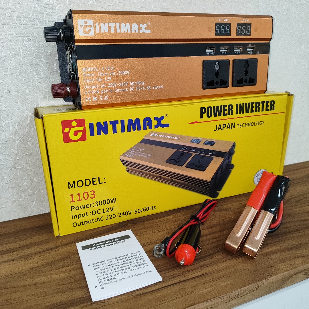 مبدل برق (کانورتر) اینورتر اینتی مکس اینورتر 12 به 220 ولت 3000 وات اینتیمکس INTIMAX مدل 1103 تحت لیسانس ژاپن