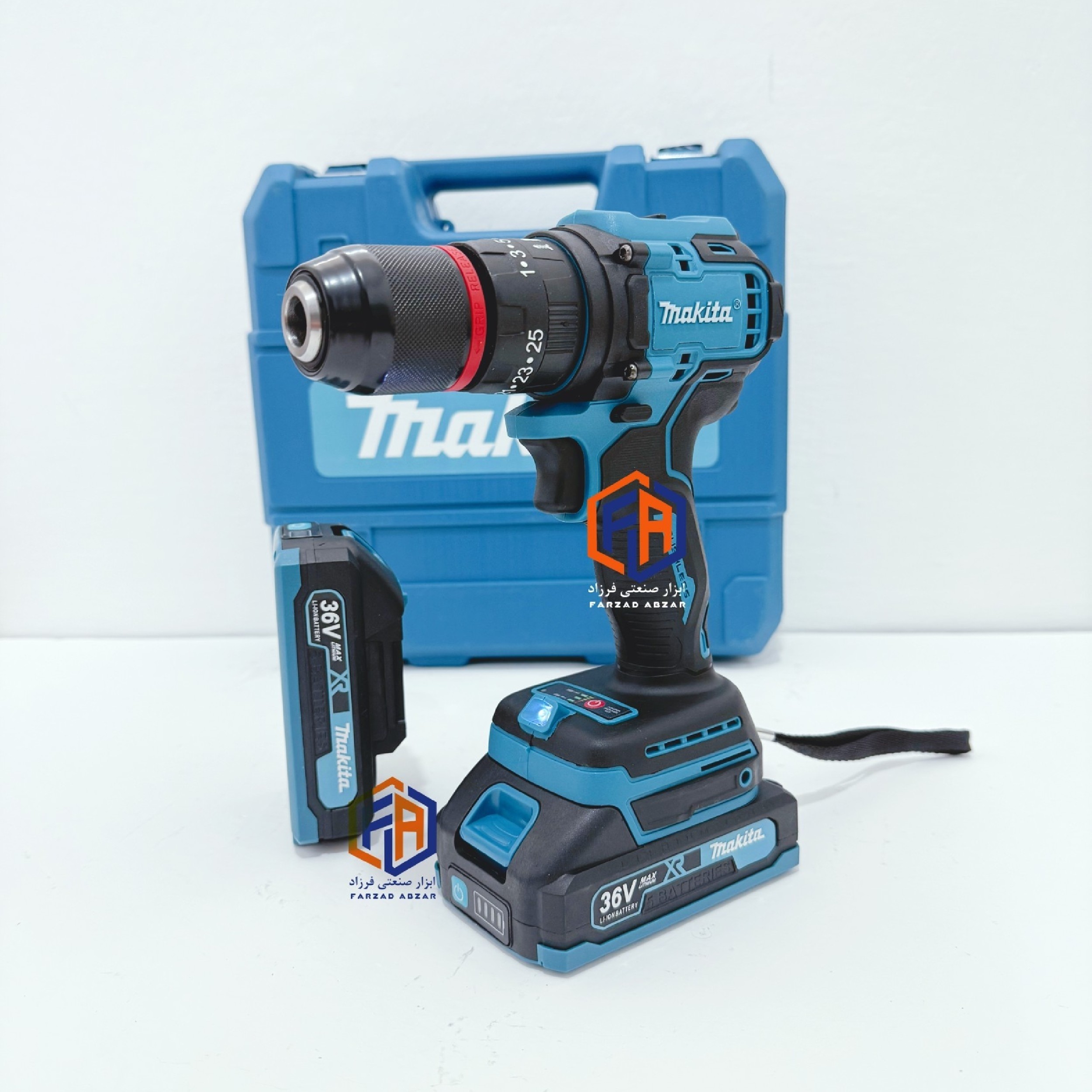 دریل شارژی 36 ولت ماکیتا سه نظام فلزی پولیش دار مدل MAKITA 36V