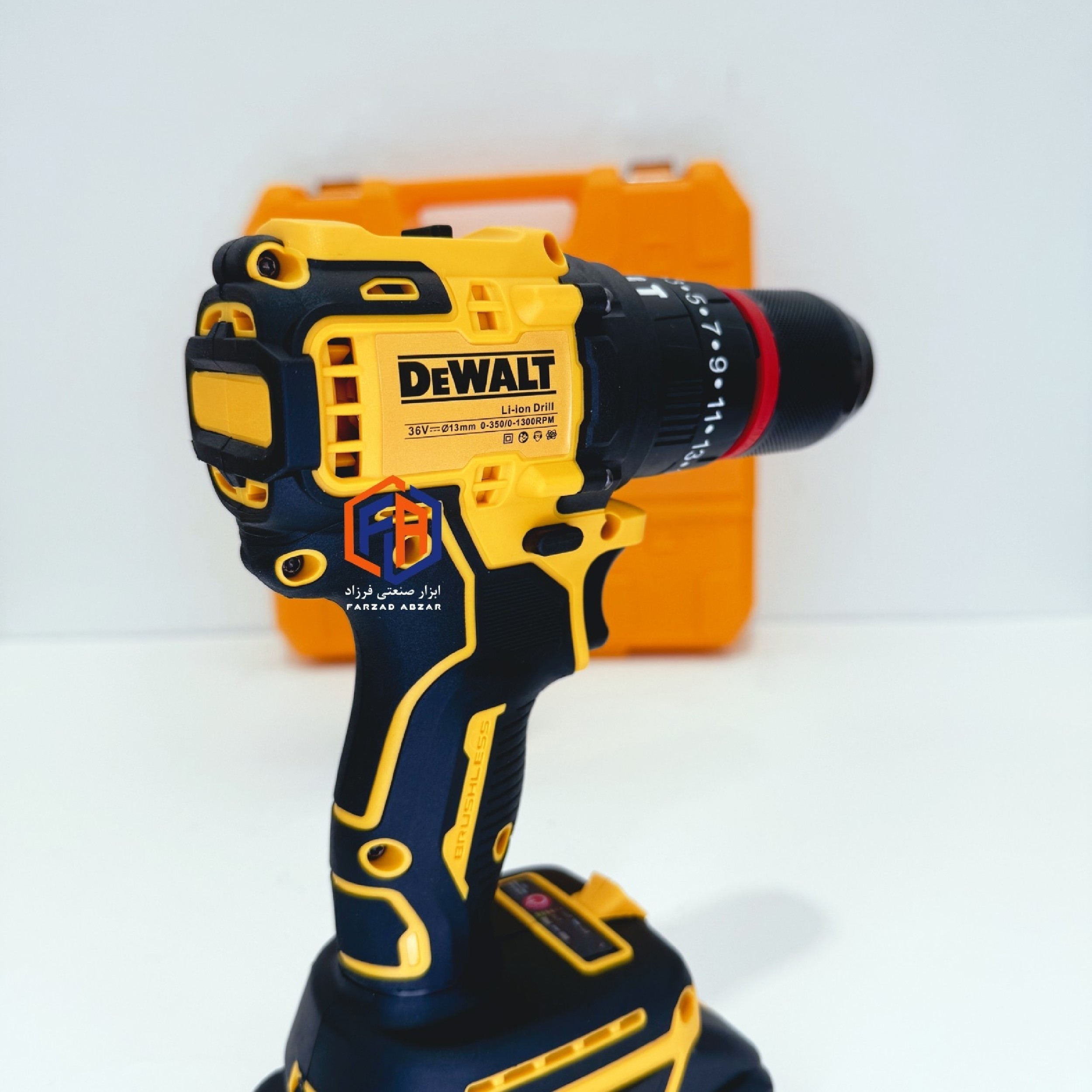 دریل شارژی دیوالت 36 ولت موتور براشلس سه نظام فلزی پولیش دار DEWALT 36V