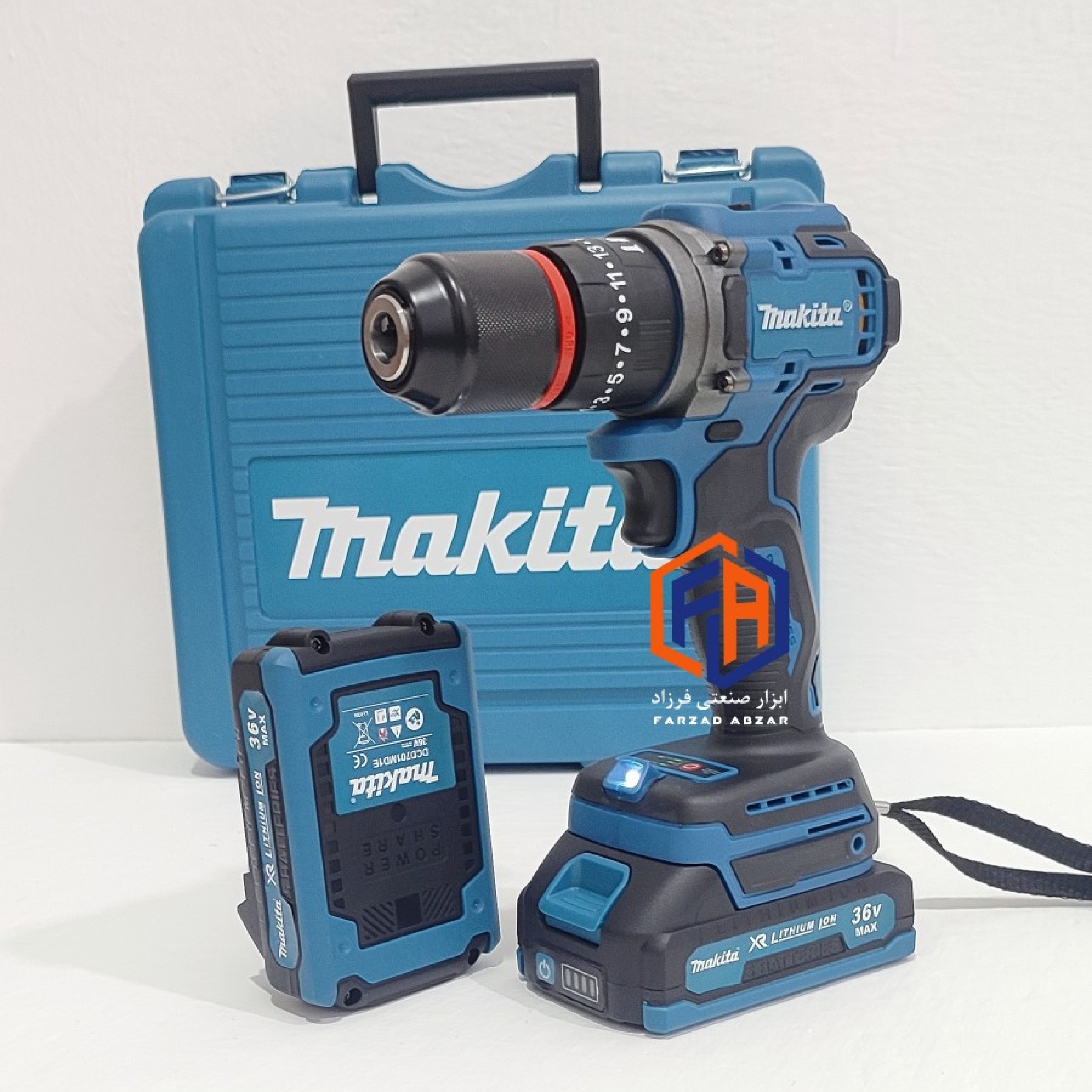 دریل شارژی موتور براشلس ماکیتا نیم پک مدل 36 ولت مدل MAKITA 36V