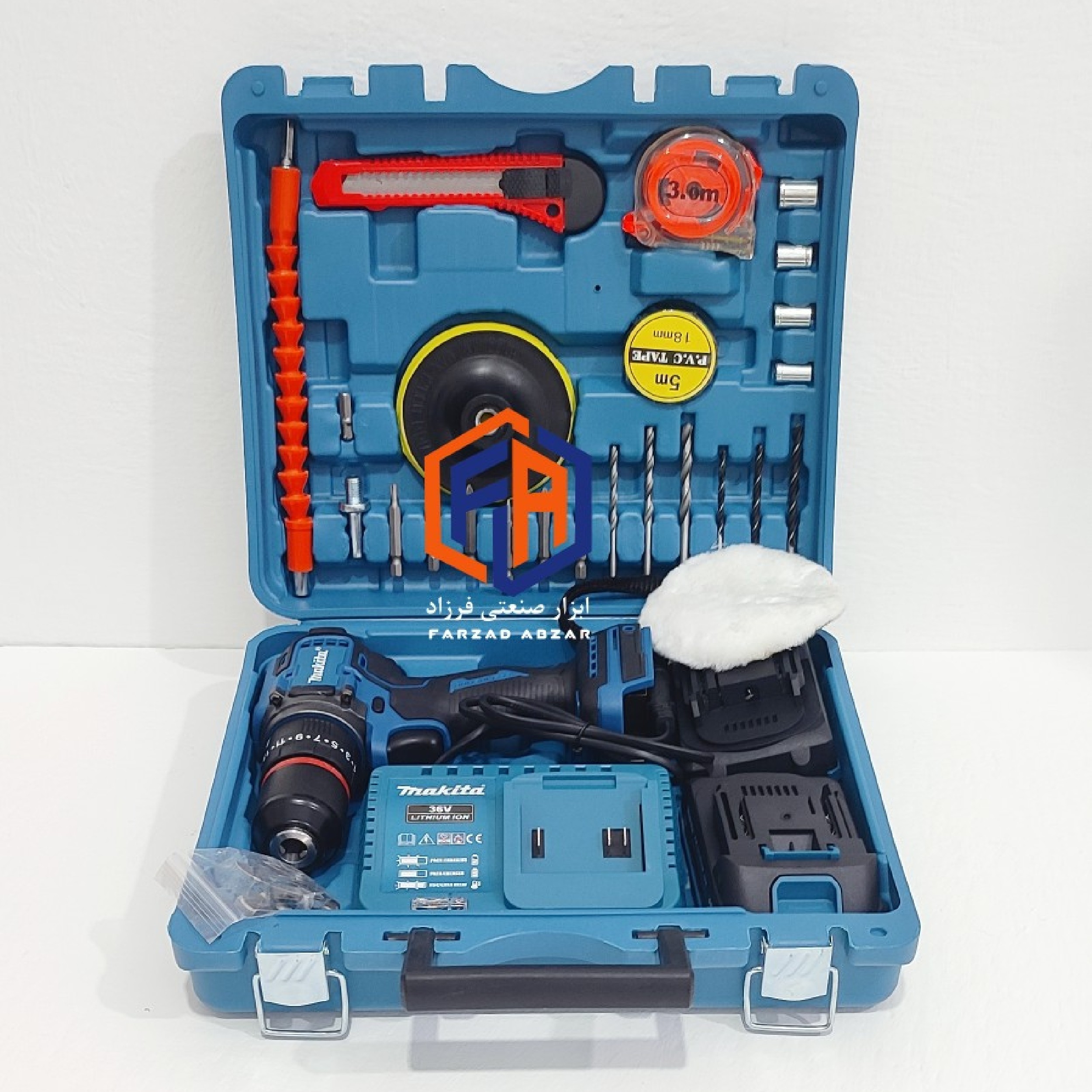 دریل شارژی موتور براشلس ماکیتا نیم پک مدل 36 ولت مدل MAKITA 36V