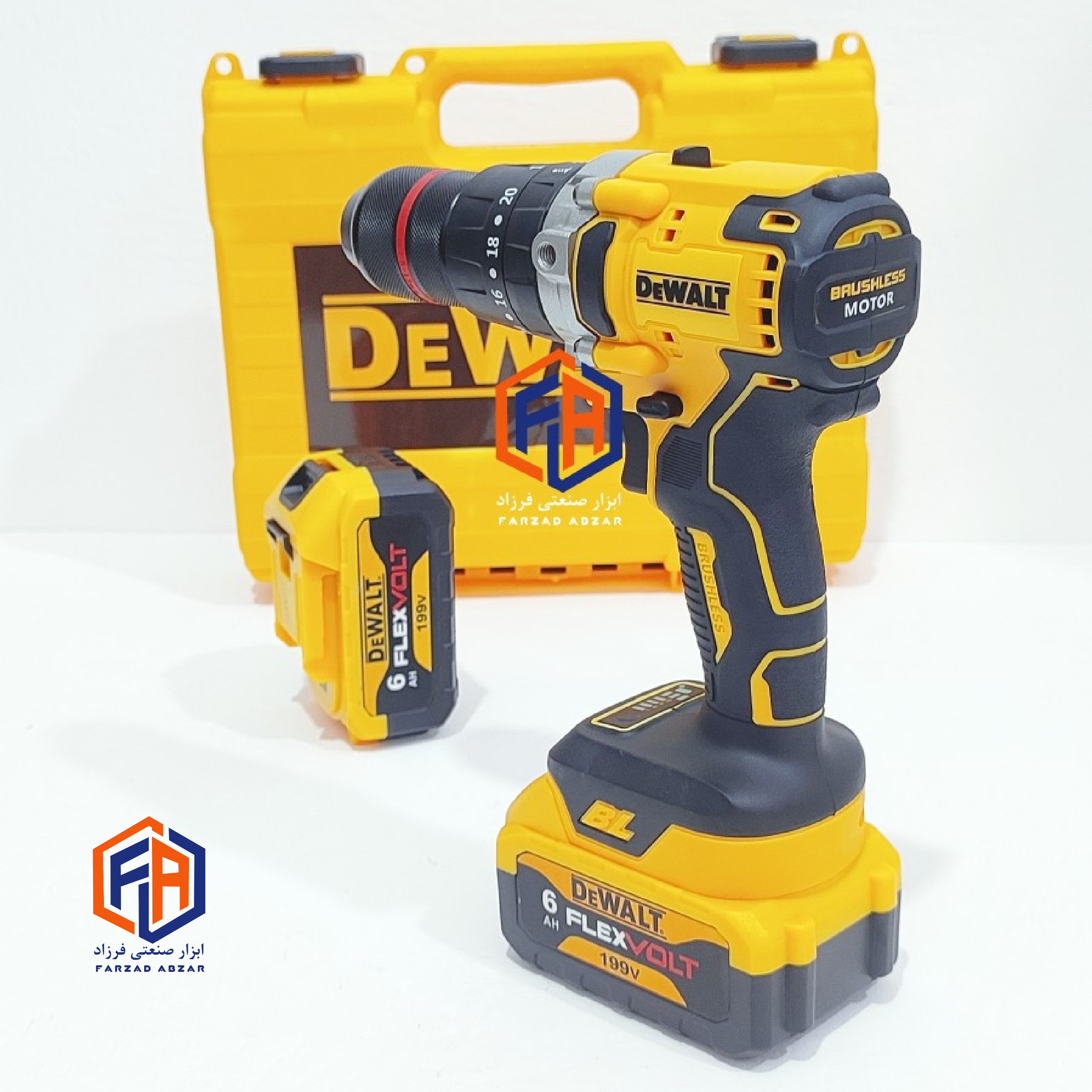 دریل شارژی صنعتی 199 ولت دیوالت مدل FLEXVOLT 199v