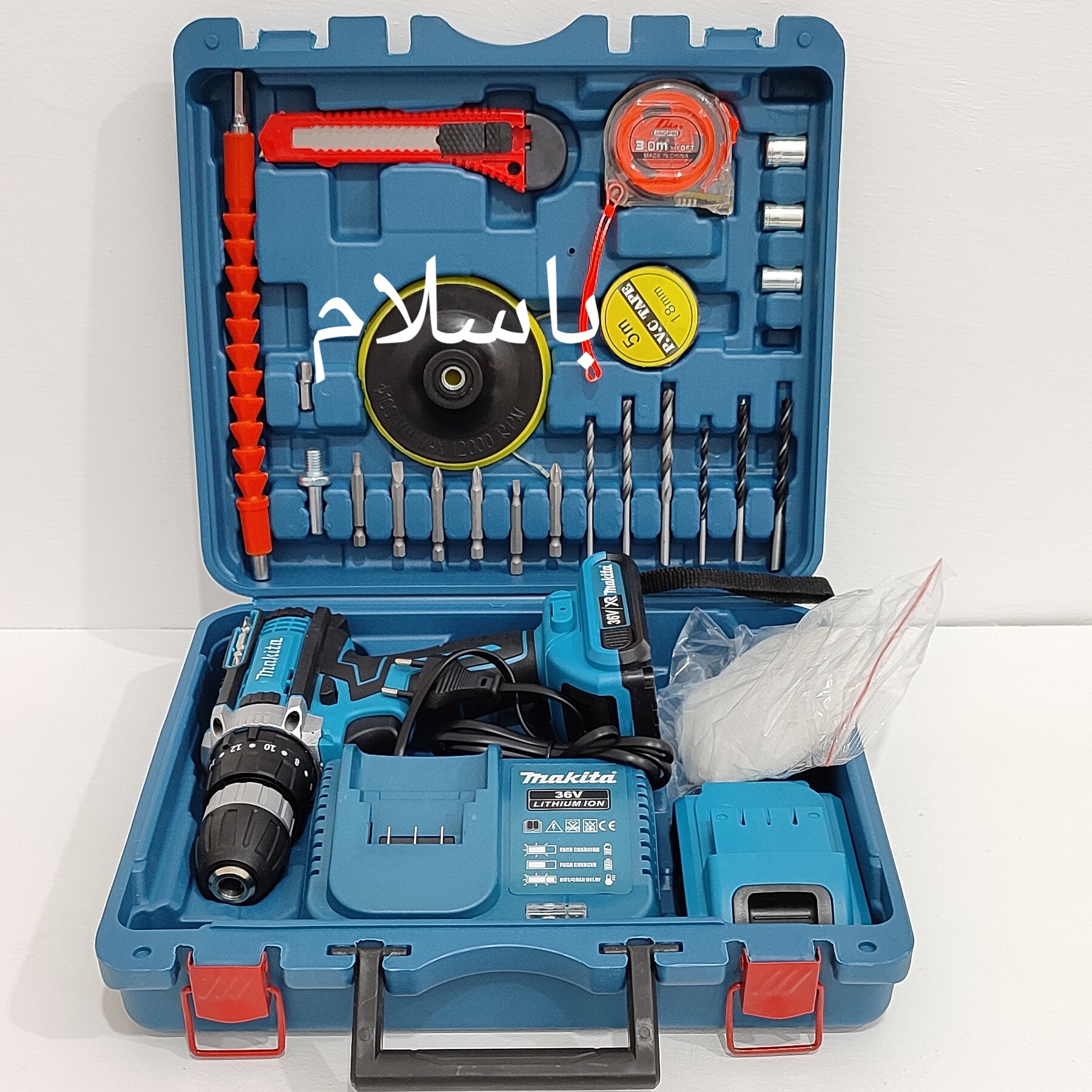 پک کامل دریل شارژی ماکیتا مدل 36vxr-makita