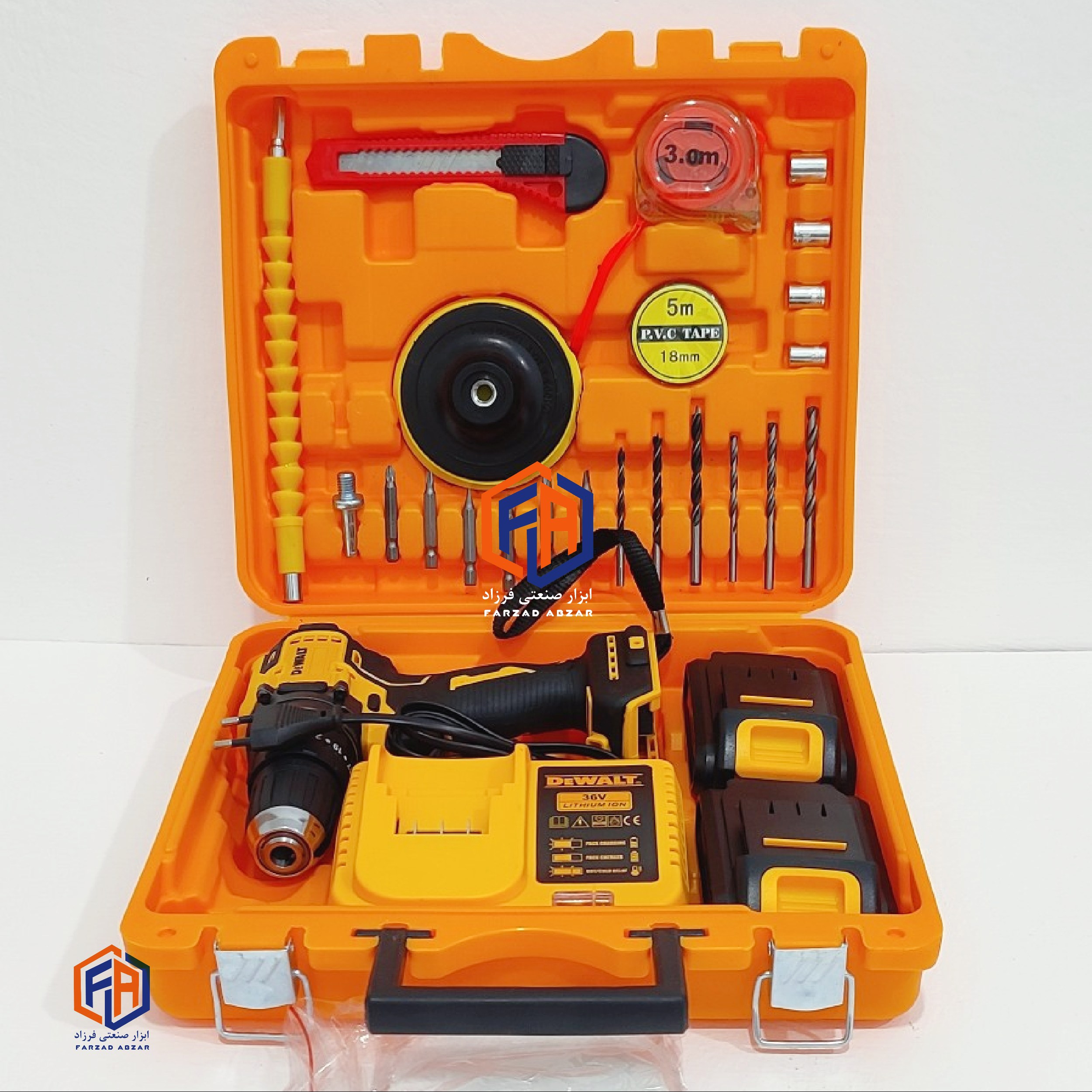 دریل شارژی موتور براشلس دیوالت 36 ولت مدل Dewalt 36V Brushless
