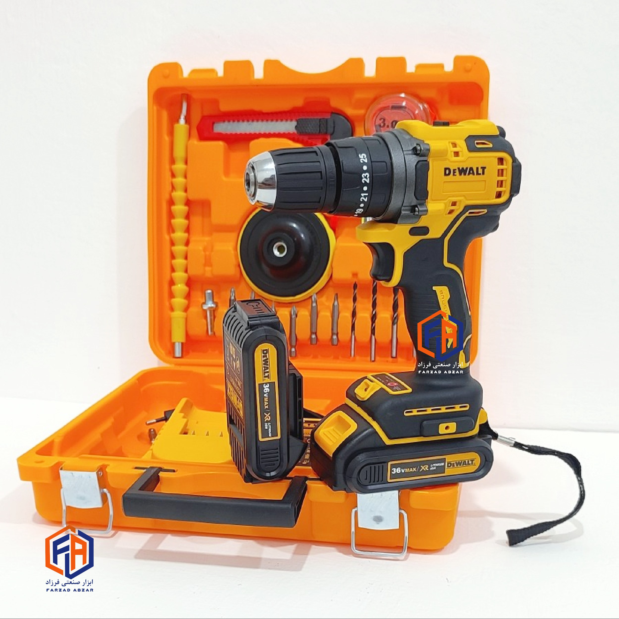 دریل شارژی موتور براشلس دیوالت 36 ولت مدل Dewalt 36V Brushless