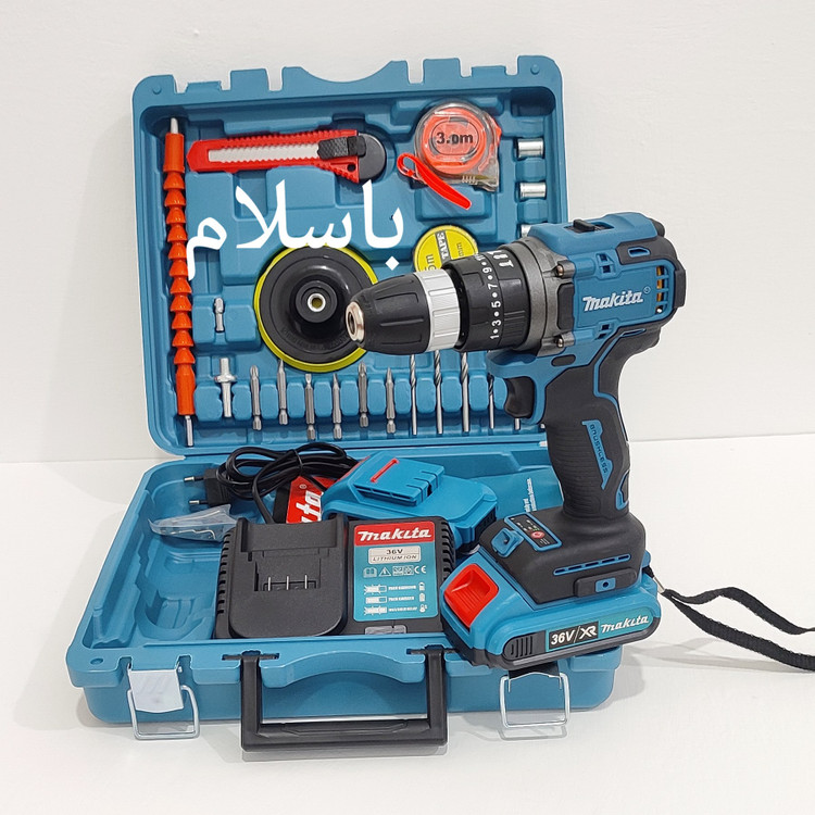 دریل شارژی موتور براشلس ماکیتا 36 ولت مدل MAKITA 36V Brushless