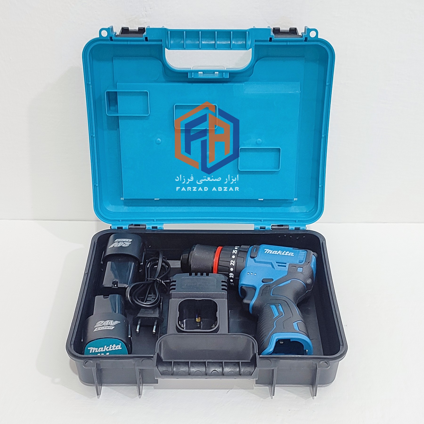 دریل شارژی ماکیتا موتور براشلس سه نظام فلزی مدل MAKITA BRUSHLESS-24V