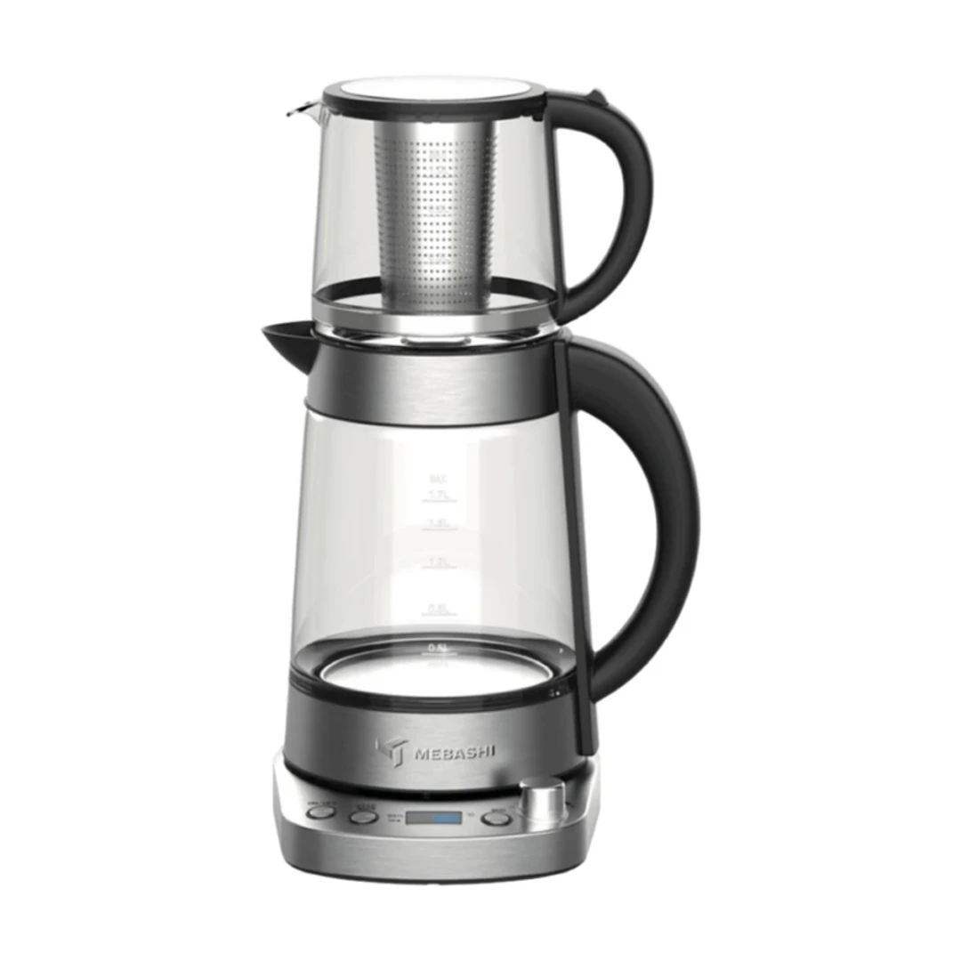 چایساز مباشی مدل ME-TM307 با ظرفیت کتری 1.7 لیتر و قوری 1 لیتر