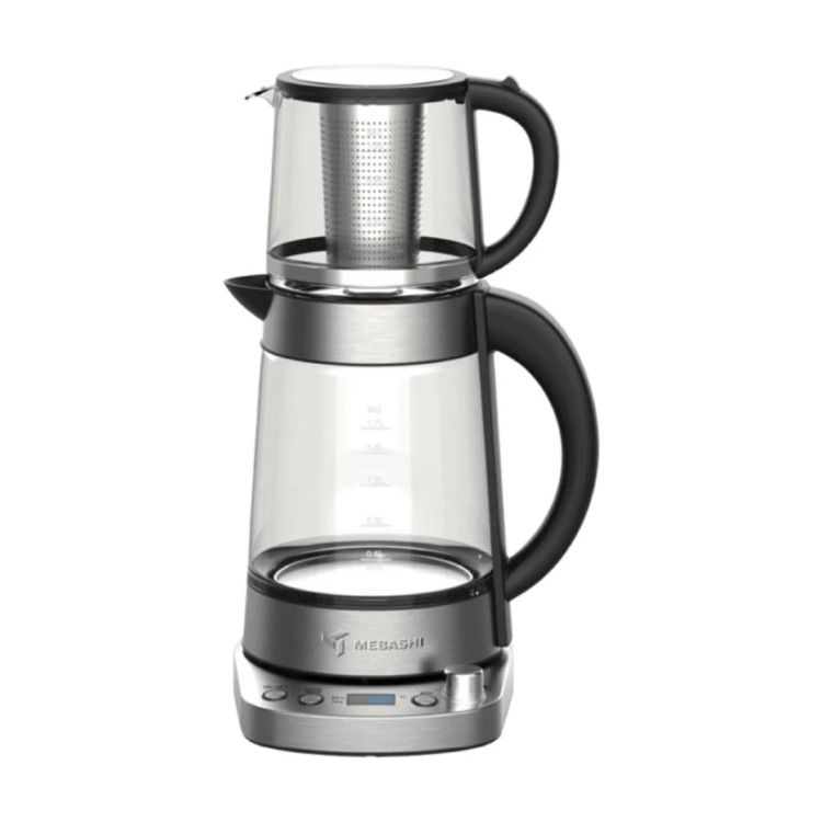 چایساز مباشی مدل ME-TM307 با ظرفیت کتری 1.7 لیتر و قوری 1 لیتر