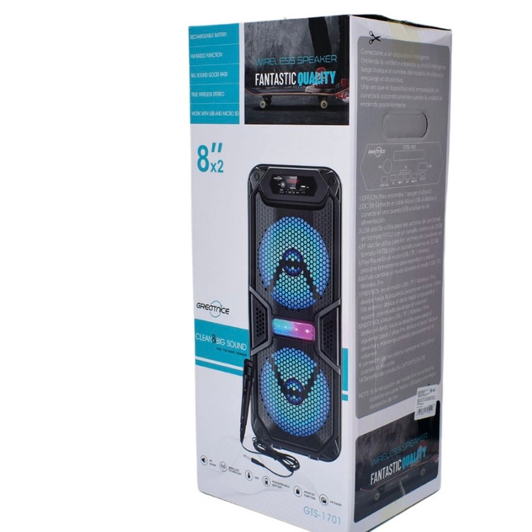 اسپیکر قابل حمل شارژی مدل GTS 1701