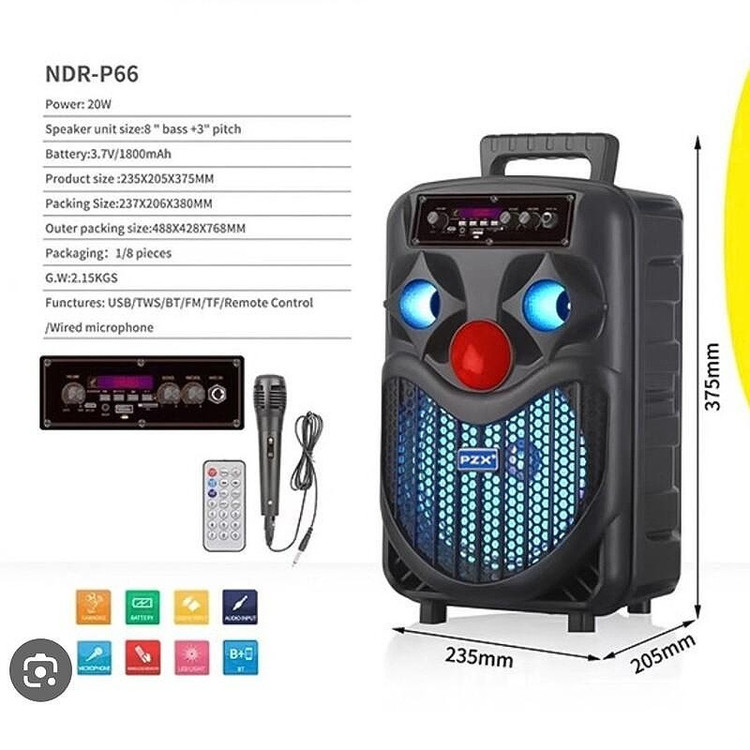 اسپیکر شارژی مدل ndr p66