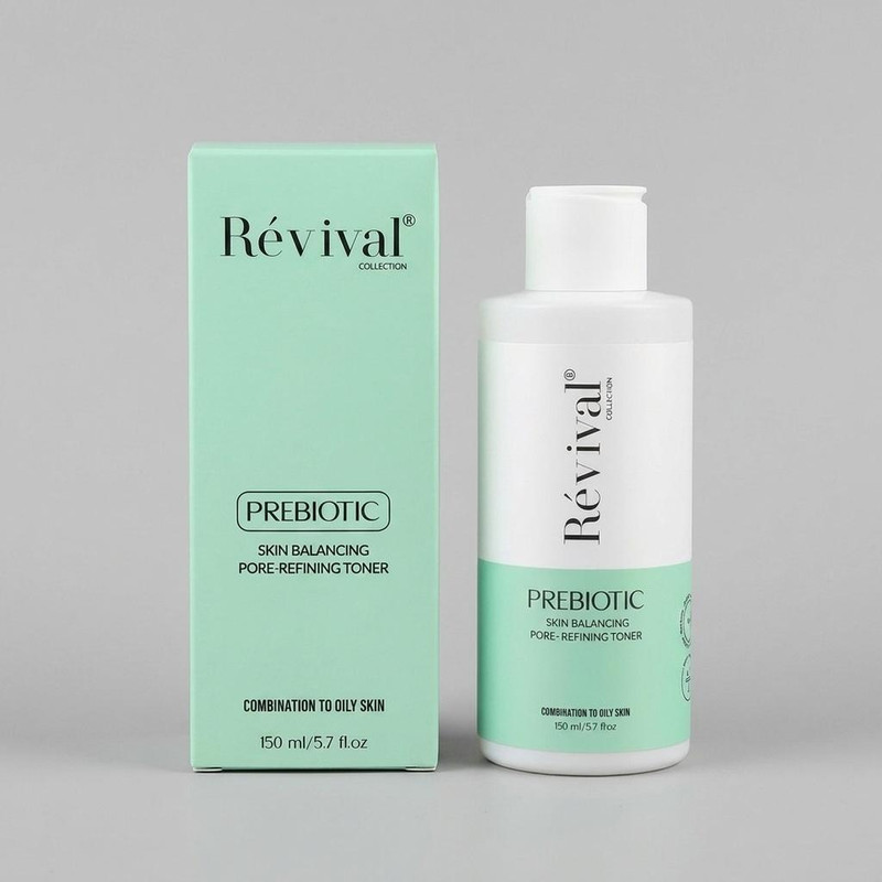 تونر پاک‌کننده صورت کلکسیون رویوال مدل Prebiotic مناسب برای پوست چرب و مختلط حجم 150 میلی‌لیتر