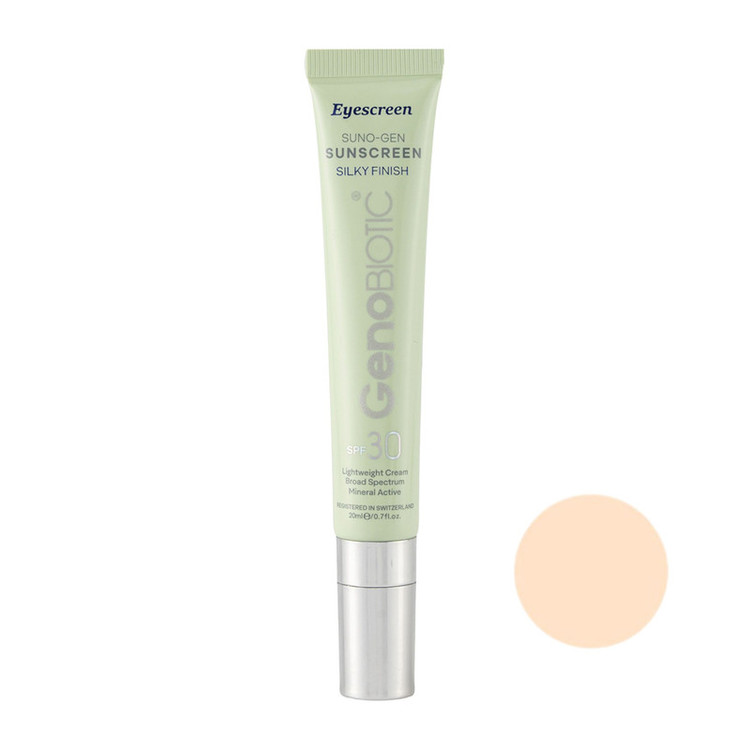 کرم ضد آفتاب رنگی دور چشم ژنوبایوتیک SPF 30 مدل SUNO-GEN محافظ در برابر اشعه UVA و UVB مناسب برای انواع پوست حجم 20 میلیلیتر