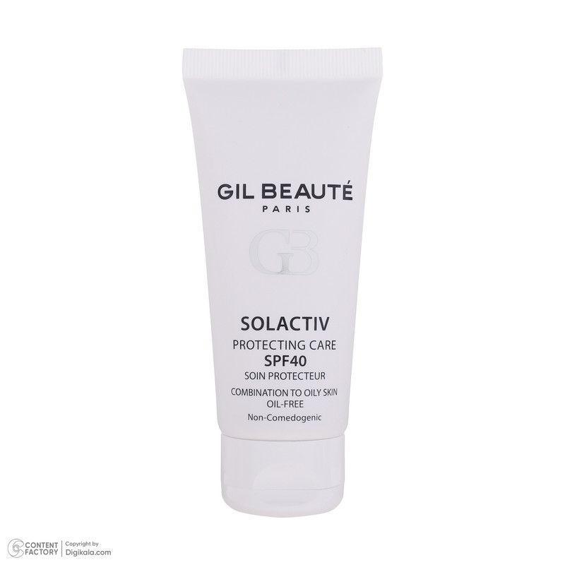کرم ضد آفتاب بدون رنگ ژیل بوته SPF 40 مدل GB_003 مناسب پوستهای چرب و مختلط حجم 40 میلیلیتر