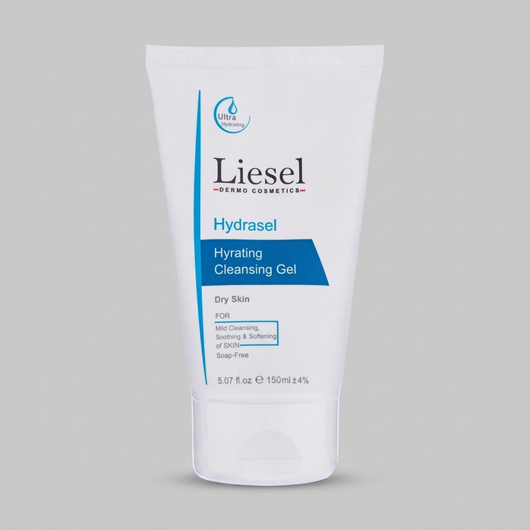 ژل شستشو صورت لایسل مدل Hydrasel مناسب پوستهای خشک حجم 150 میلی لیتر