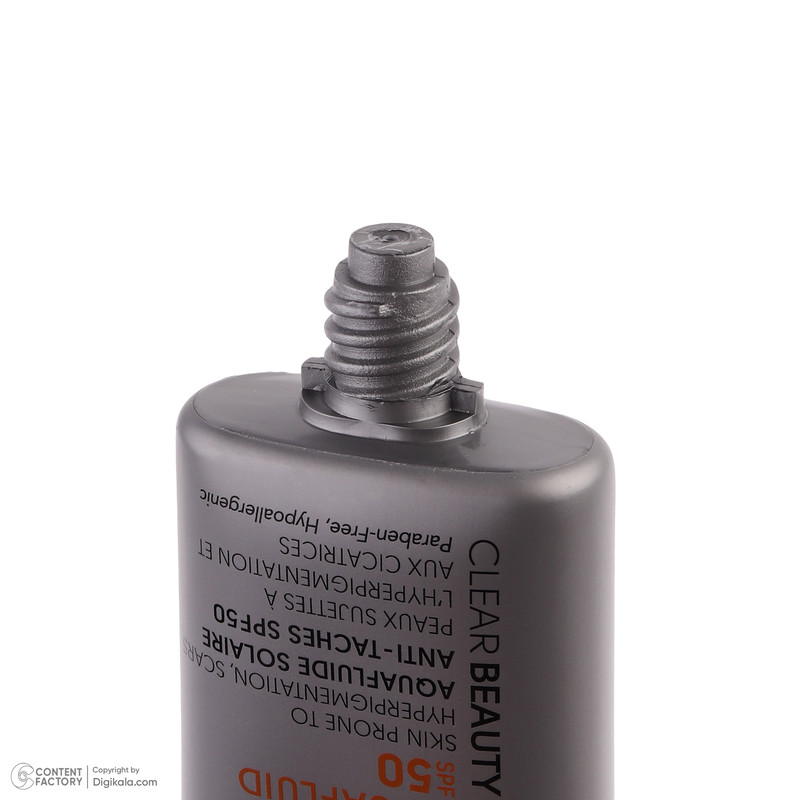 فلوئید ضد آفتاب بدون رنگ سی بی پاریس spf50 مدل Anti-Spot محافظ UVA،UVB مناسب پوست های حساس و آکنهدار حجم 40 میلی لیتر