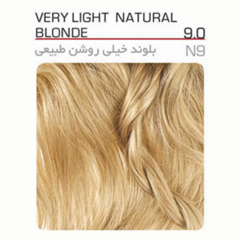 رنگ مو آرکانوم شماره N9 9/0 حجم 100 میلی لیتر رنگ بلوند خیلی روشن طبیعی