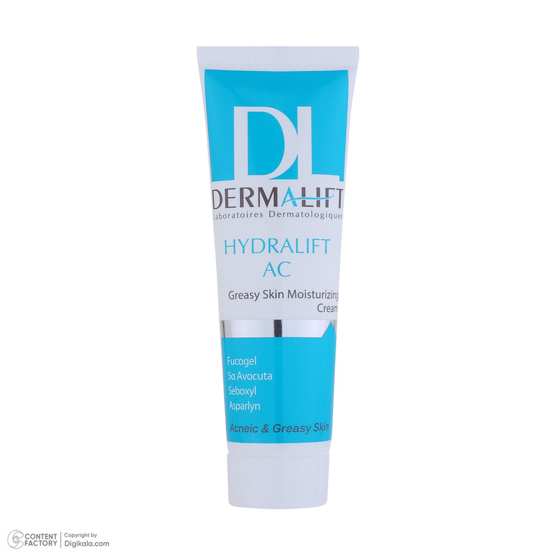 کرم مرطوبکننده درمالیفت مدل Hydralift AC Cream مناسب پوستهای چرب حجم 50 میلیلیتر