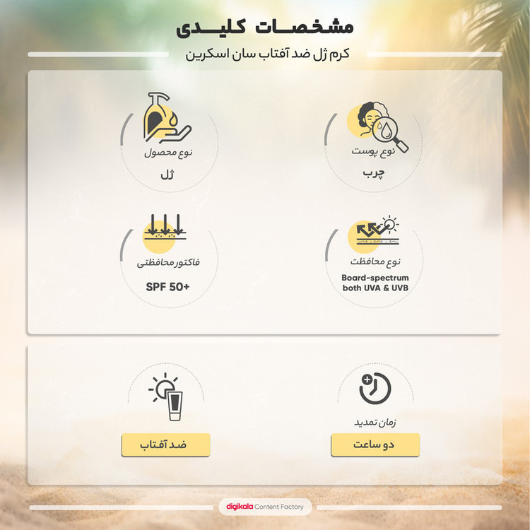 کرم ژل ضدآفتاب ساین اسکین مدل SPF50، مناسب پوستهای چرب، حجم 50 میلیلیتر