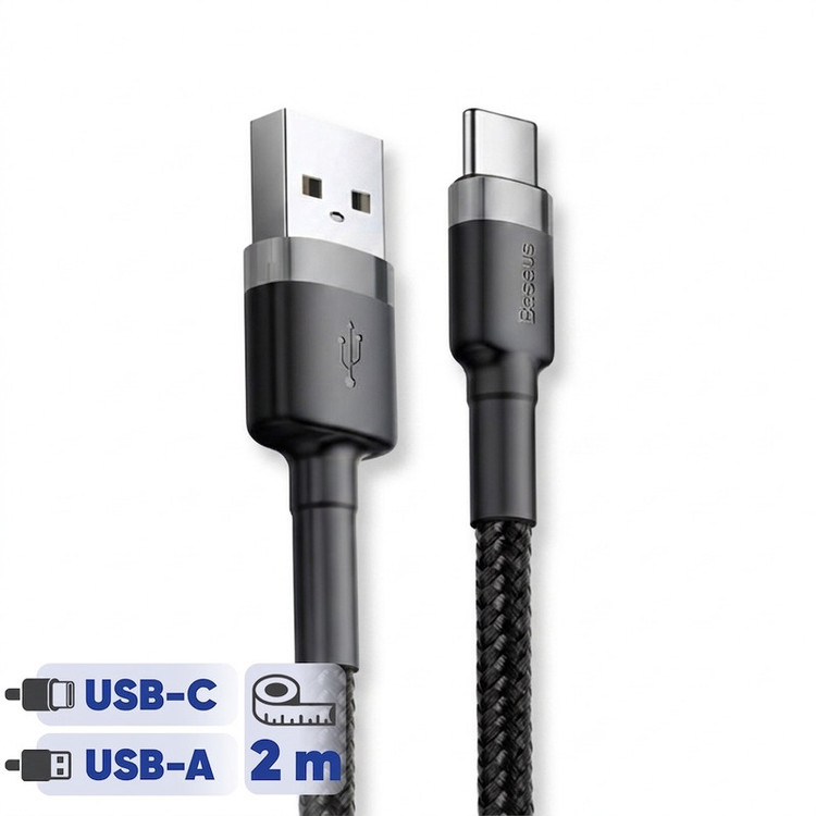 کابل تبدیل USB به USB-C باسئوس مدل CATKLF-CG1 Cafule طول 2 متر