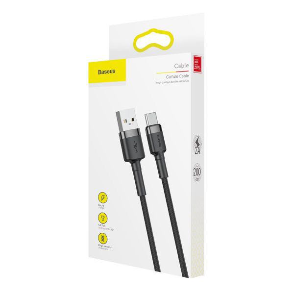 کابل تبدیل USB به USB-C باسئوس مدل CATKLF-CG1 Cafule طول 2 متر