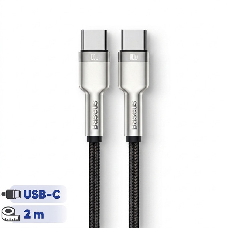 کابل تبدیل USB Type C به USB Type C باسئوس مدل CATJK طول 2 متر