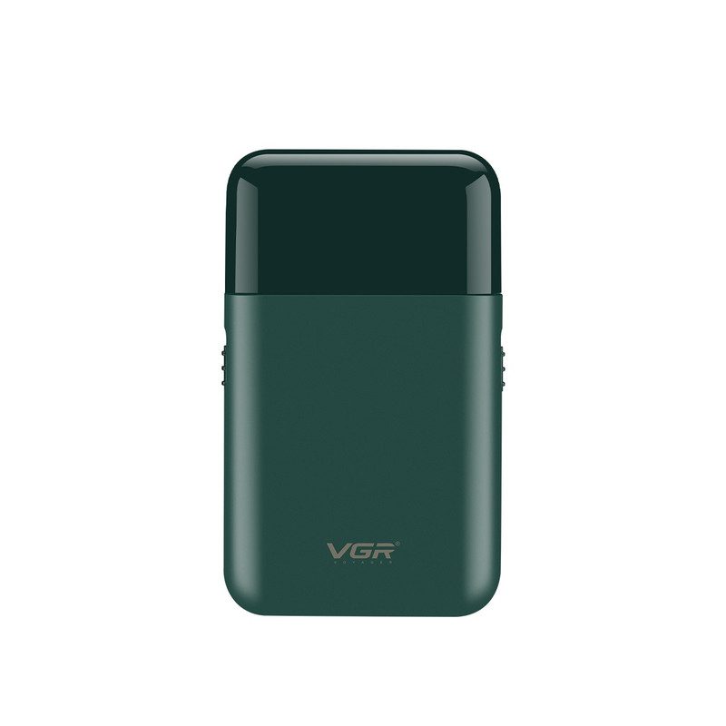 ماشین اصلاح موی صورت وی جی آر مدل V-390 با تیغه استیل ضد زنگ، تکنولوژی شیو فویلی، باتری قابل شارژ با 45 دقیقه زمان استفاده و طراحی ارگونومیک