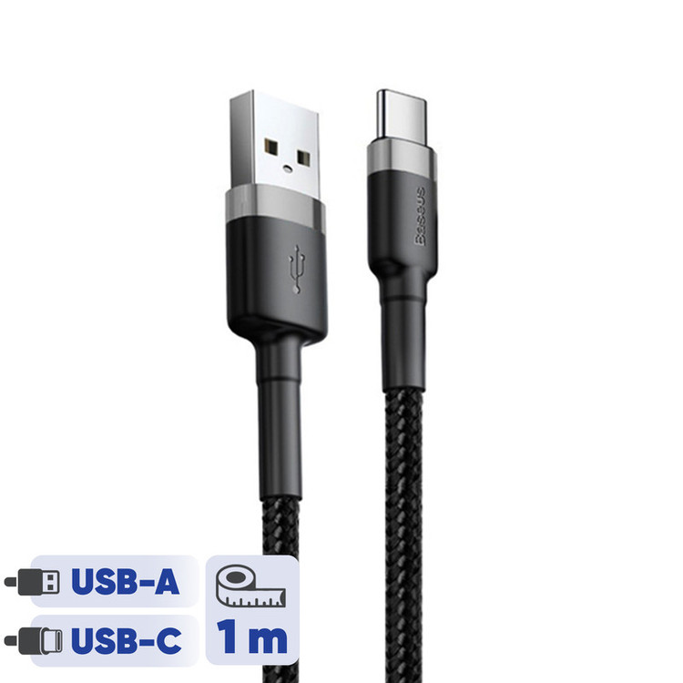 کابل تبدیل USB به USB-C باسئوس مدل Cafule طول 1 متر