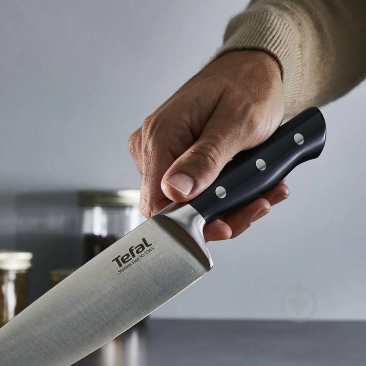 سرویس چاقو 3 پارچه با تیغه استیل و با دسته پلیمر فشرده تفال مدل K281S3FT