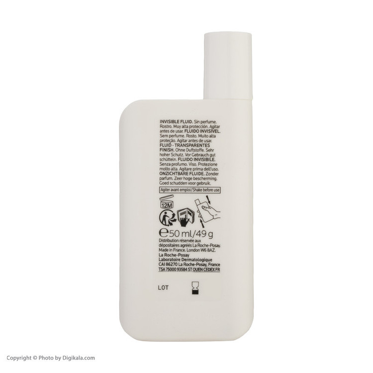 فلوئید ضدآفتاب بیرنگ لاروش پوزای +SPF50 مدل UVMune400 مناسب انواع پوست، حجم 50 میلیلیتر
