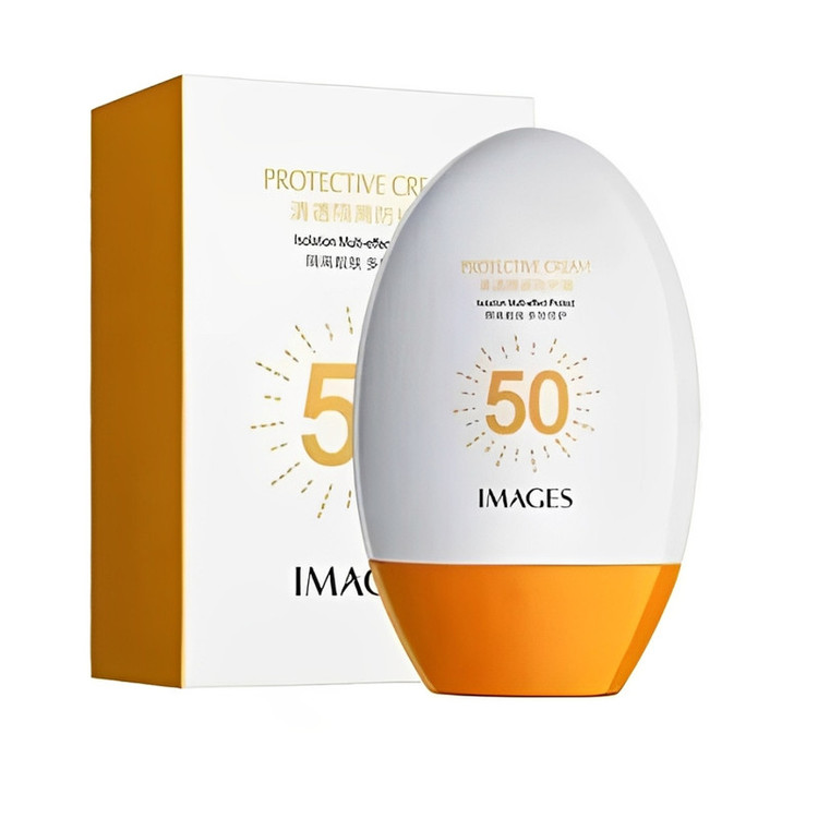 کرم ضد آفتاب بدون رنگ ایمجز SPF 50 مدل Protective مناسب انواع پوست حجم ۴۵ میلی لیتر