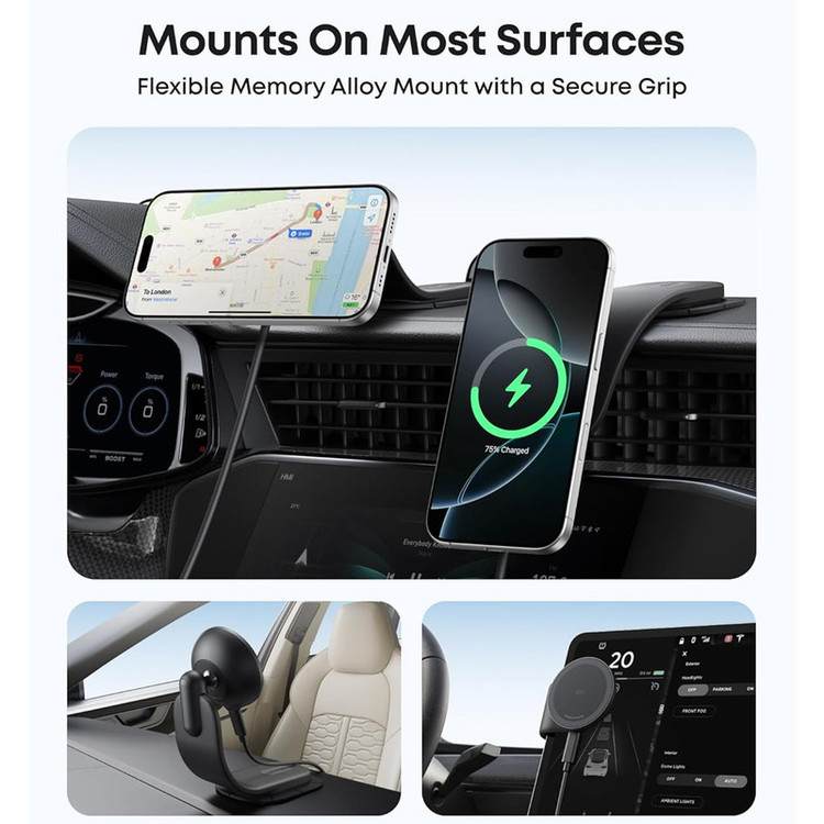 شارژر فندکی بیسیم 15 وات انکر مدل B2216 به همراه کابل تبدیل USB-C