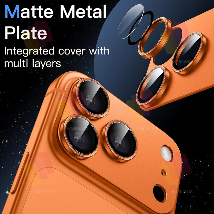 محافظ لنز دوربین فلزی شهر گلس مدل 3D1MS مناسب برای گوشی موبایل اپل iPhone 17 Pro Max