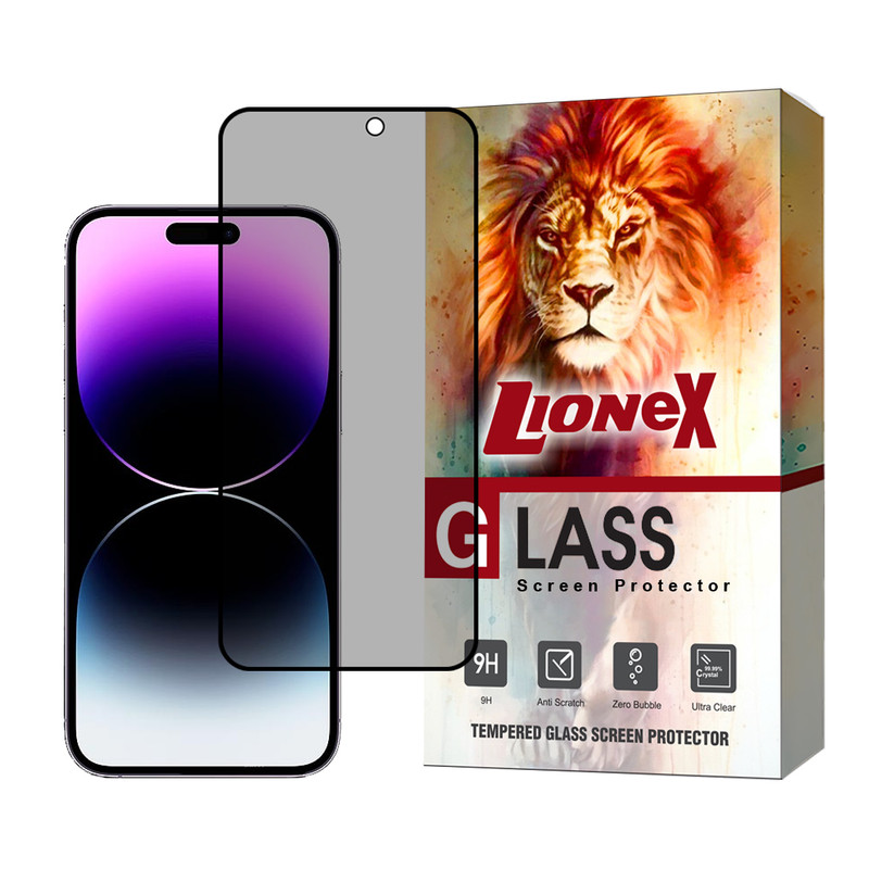 محافظ صفحه نمایش حریم شخصی لایونکس مدل PRIVFULLL مناسب برای گوشی موبایل اپل iPhone 14 Pro Max