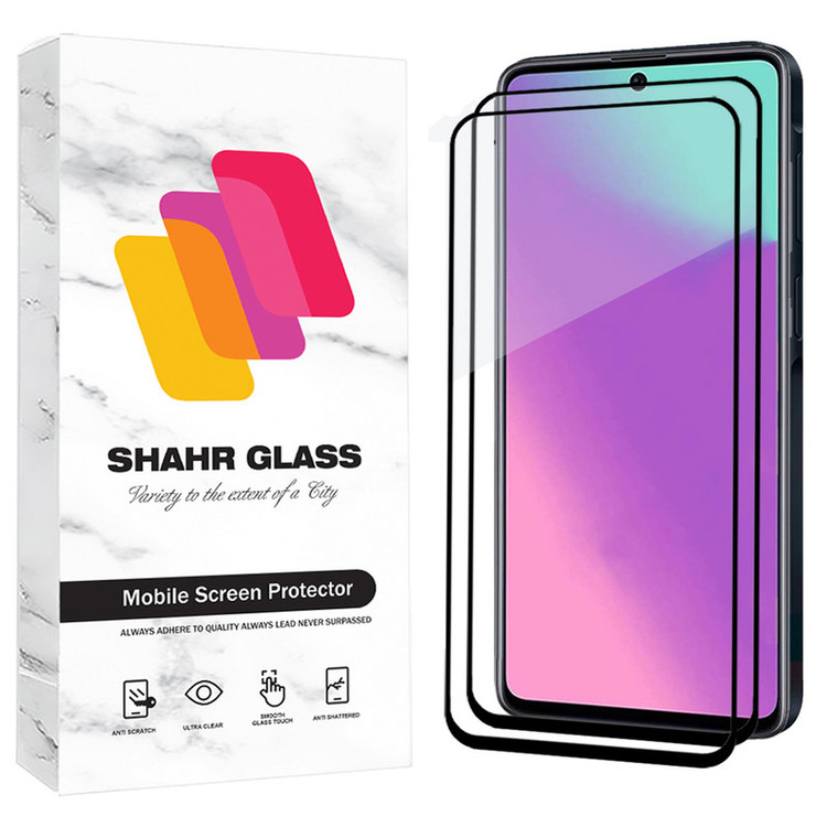 محافظ صفحه نمایش شیشه ای شهر گلس مدل FUL2 مناسب برای گوشی موبایل سامسونگ Galaxy A71 4G / A71 5G / A72 / A73 5G / M54 5G / F54 5G / M53 / M52 5G / M51 / M62 / F62 / M55 / M55s / C55 / F55 بسته دو عددی