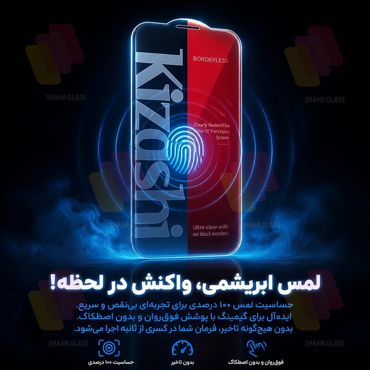 محافظ صفحه نمایش شهر گلس مدل KIZNOST مناسب برای گوشی موبایل اپل iPhone 14 Pro