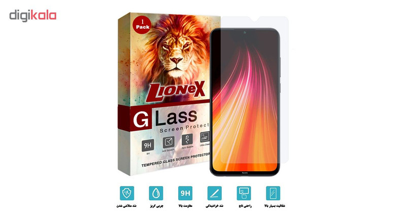 محافظ صفحه نمایش لایونکس مدل UPS مناسب برای گوشی موبایل شیائومی Redmi Note 8