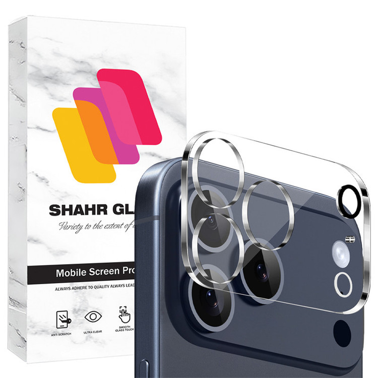 محافظ لنز دوربین شیشهای شهر گلس مدل 3DSH مناسب برای گوشی موبایل اپل iPhone 17 Pro